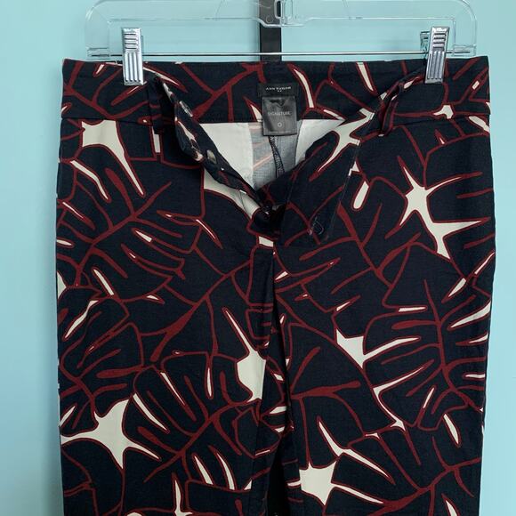 Ann Taylor Factory Palm Print Signature Pants Size 0 - Picture 3 of 6